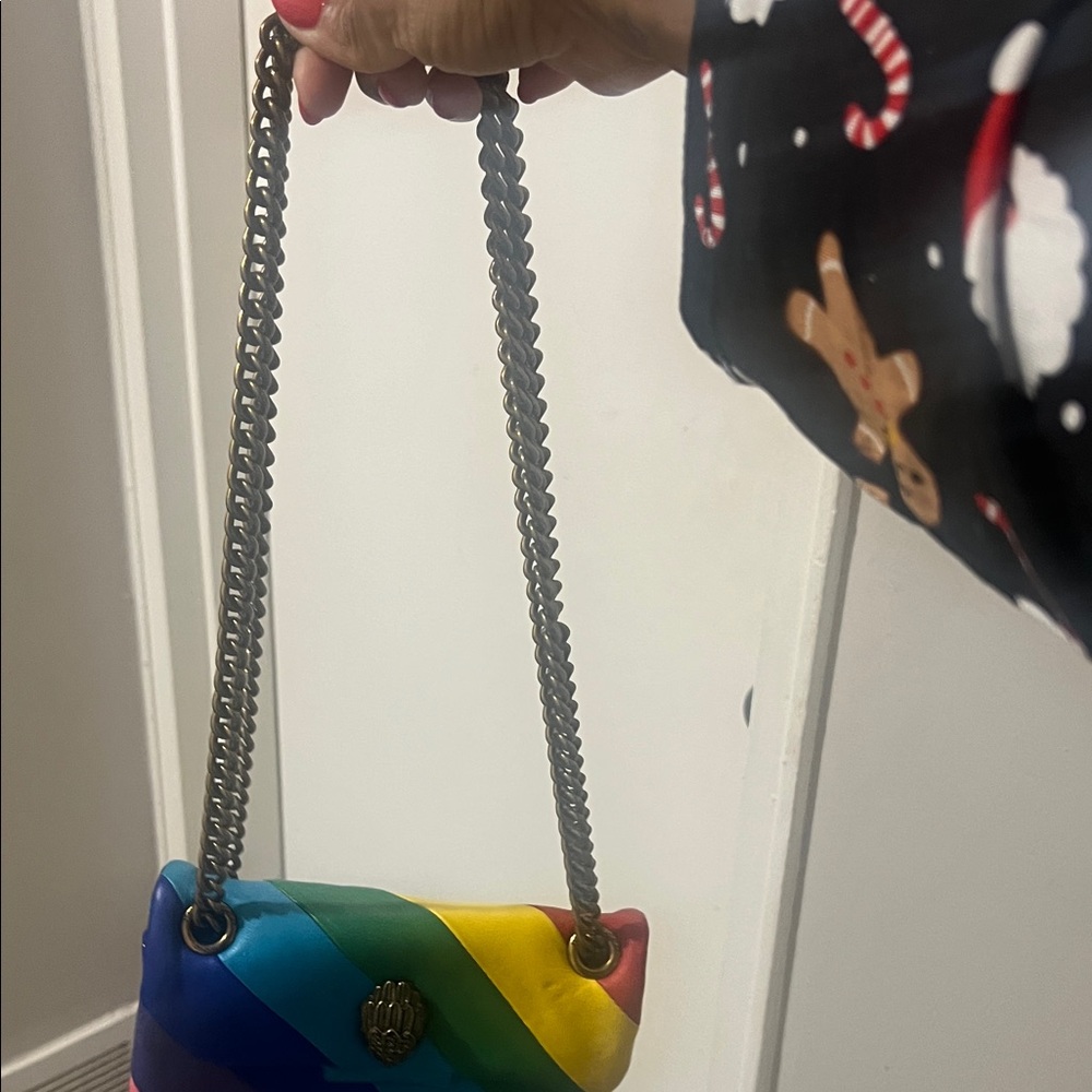 Kurt Geiger London Kensington Mini Multicolor Chain Shoulder Bag - Picture 2 of 9